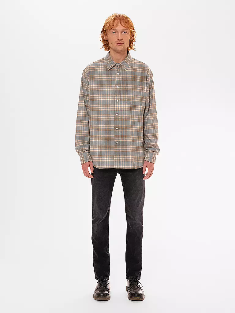 NUDIE JEANS | Flanellhemd FILIP PRARIE | Azul claro