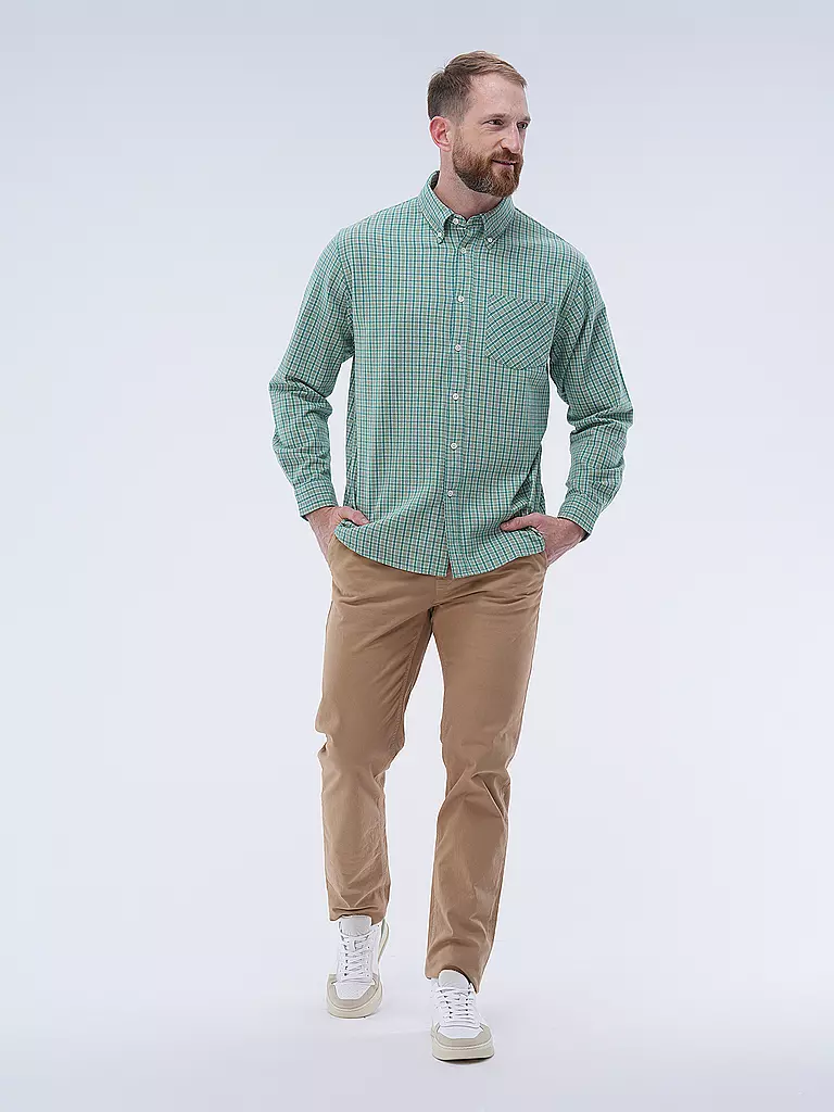 NUDIE JEANS | Hemd Regular Fit  | Verde claro