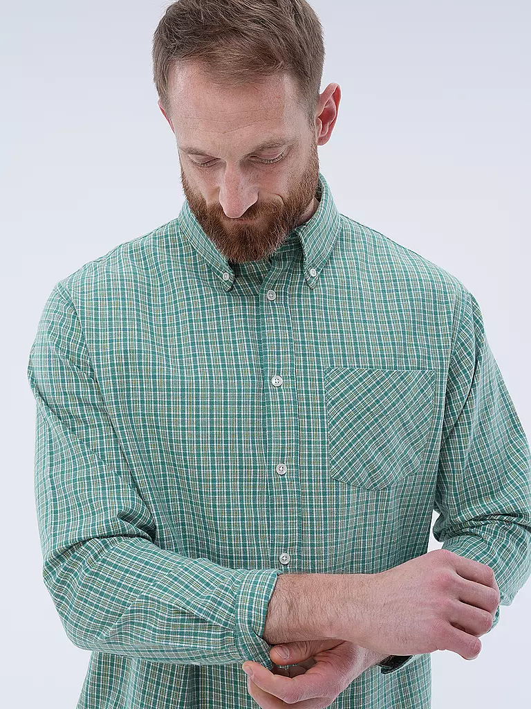 NUDIE JEANS | Hemd Regular Fit  | Verde claro