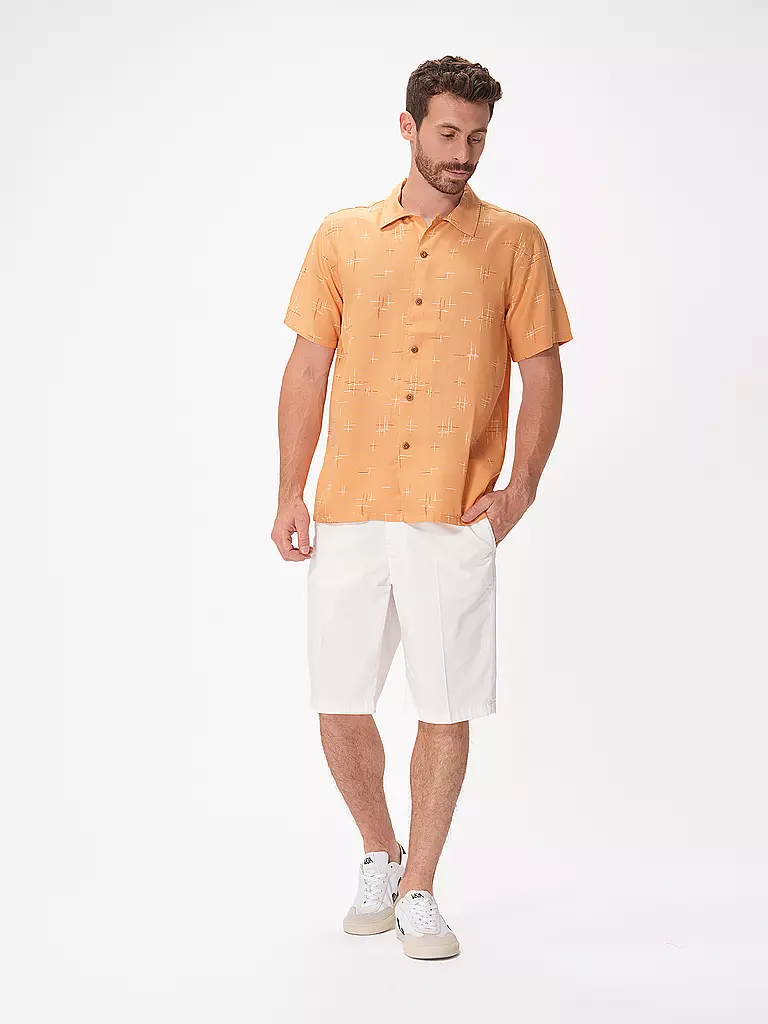 NUDIE JEANS | Hemd Slim Fit ARVID 50S HAWAII | Naranja