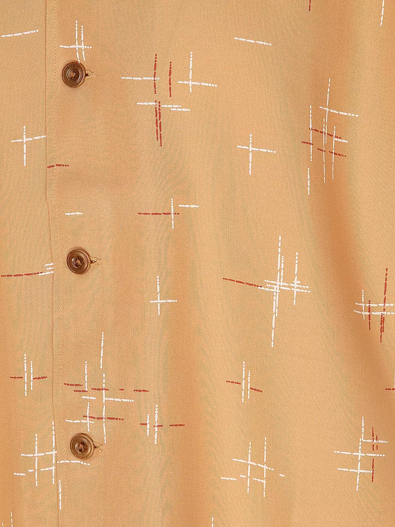 NUDIE JEANS | Hemd Slim Fit ARVID 50S HAWAII | Naranja