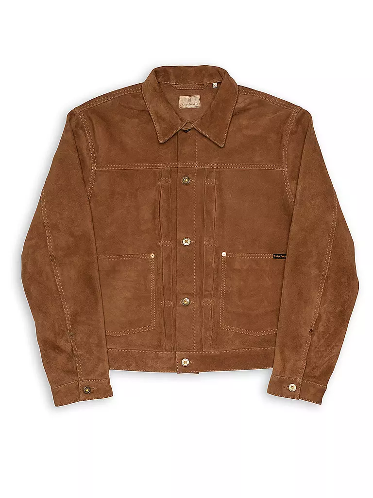 NUDIE JEANS | Lederjacke DANTE II  | Marrón