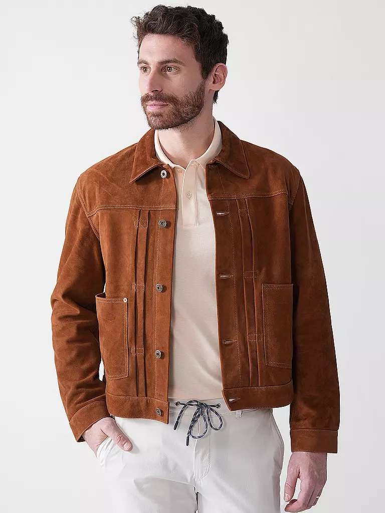 NUDIE JEANS | Lederjacke DANTE II  | Marrón