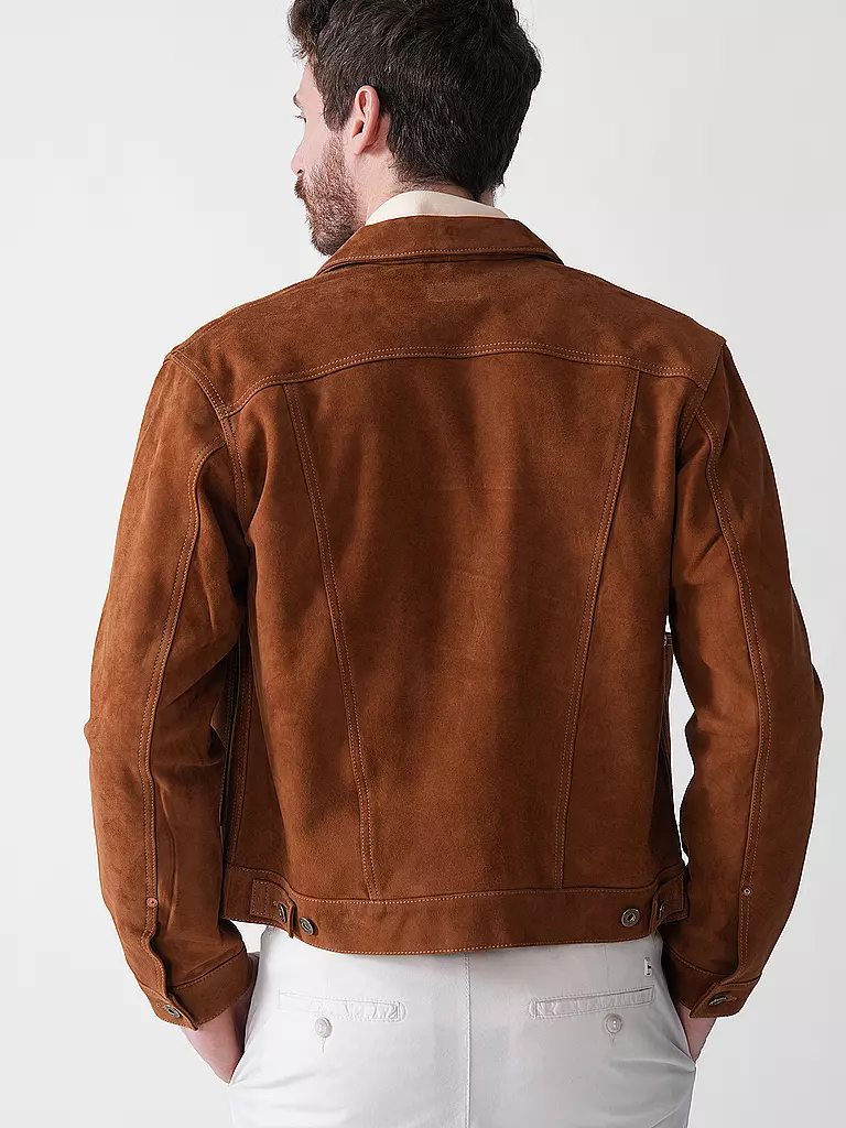 NUDIE JEANS | Lederjacke DANTE II  | Marrón