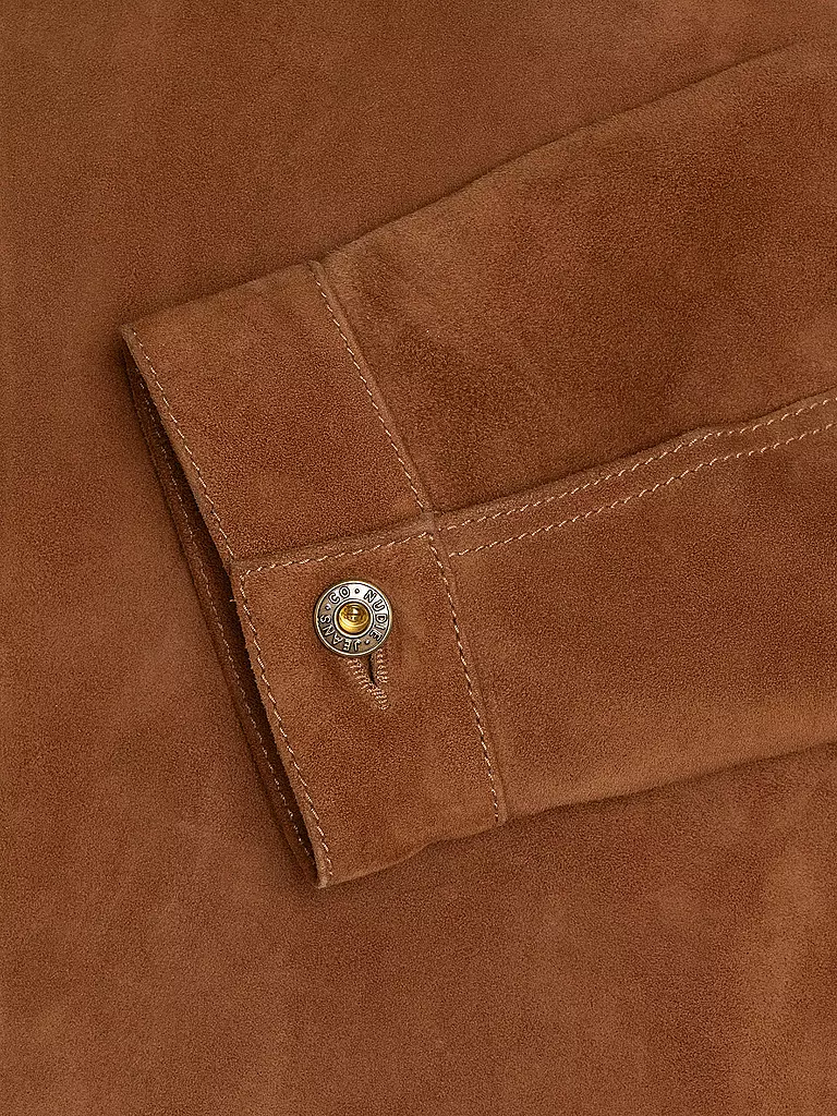 NUDIE JEANS | Lederjacke DANTE II  | Marrón