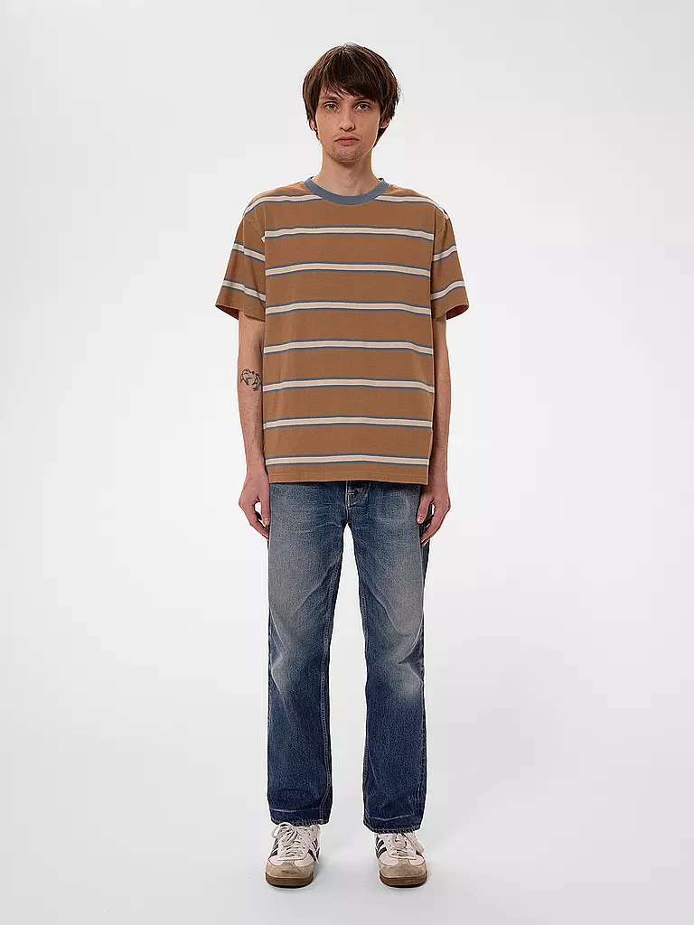 NUDIE JEANS | T-Shirt LEFFE | Camel