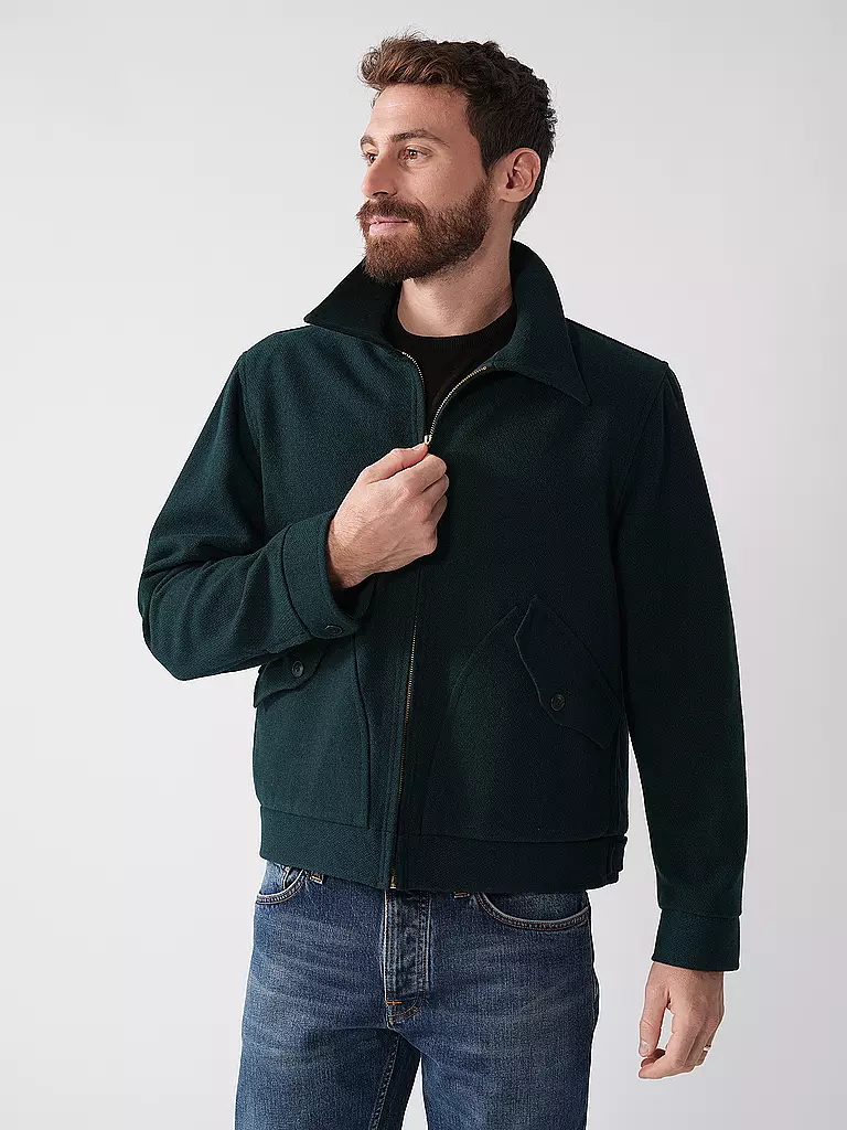 NUDIE JEANS | Wolljacke BLAKE  | Verde oscuro