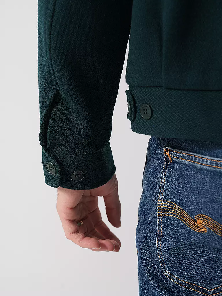 NUDIE JEANS | Wolljacke BLAKE  | Verde oscuro