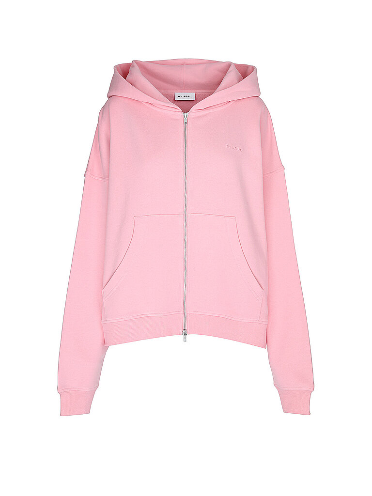 Sudadera con cremallera FLOWER rosa S