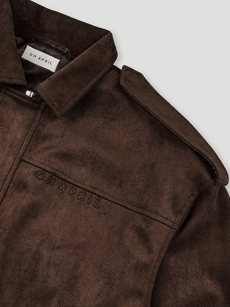 OH APRIL | Nombre del producto: Chaqueta de cuero sintético KATIE VEGAN | Marrón