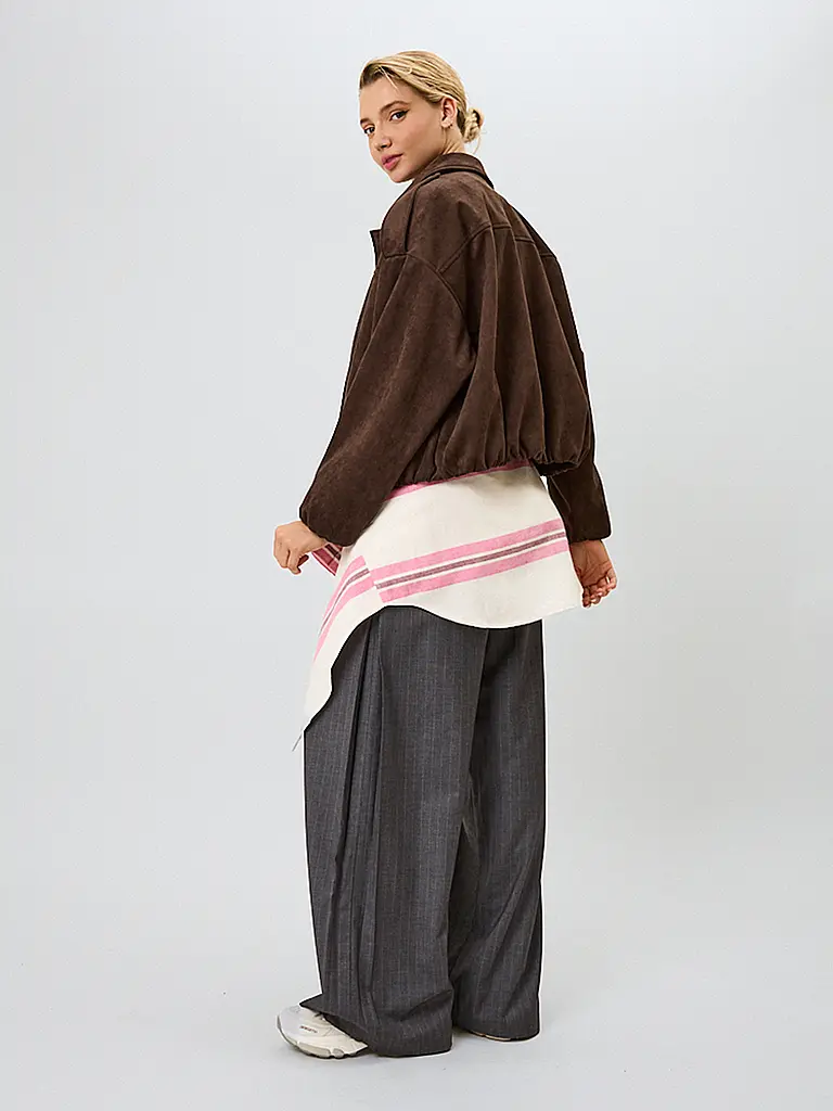 OH APRIL | Nombre del producto: Chaqueta de cuero sintético KATIE VEGAN | Marrón