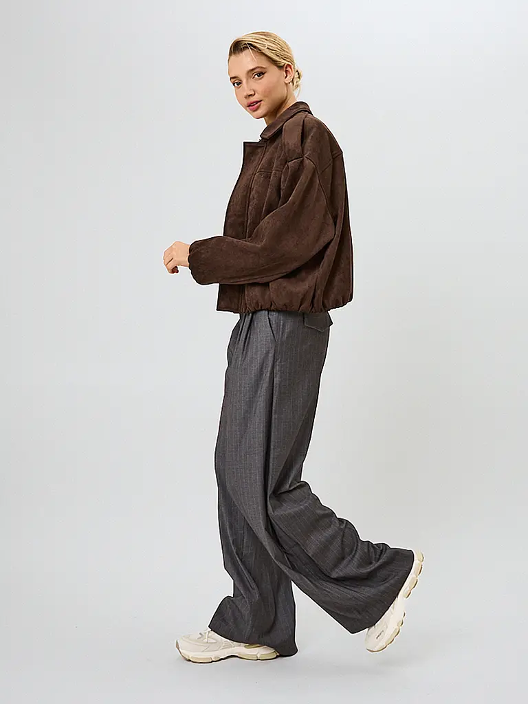 OH APRIL | Nombre del producto: Chaqueta de cuero sintético KATIE VEGAN | Marrón