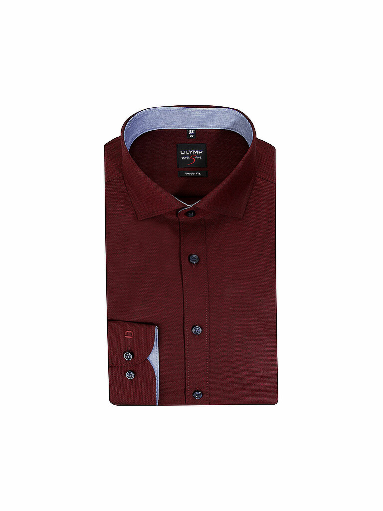 Camisa Body Fit rojo oscuro 44