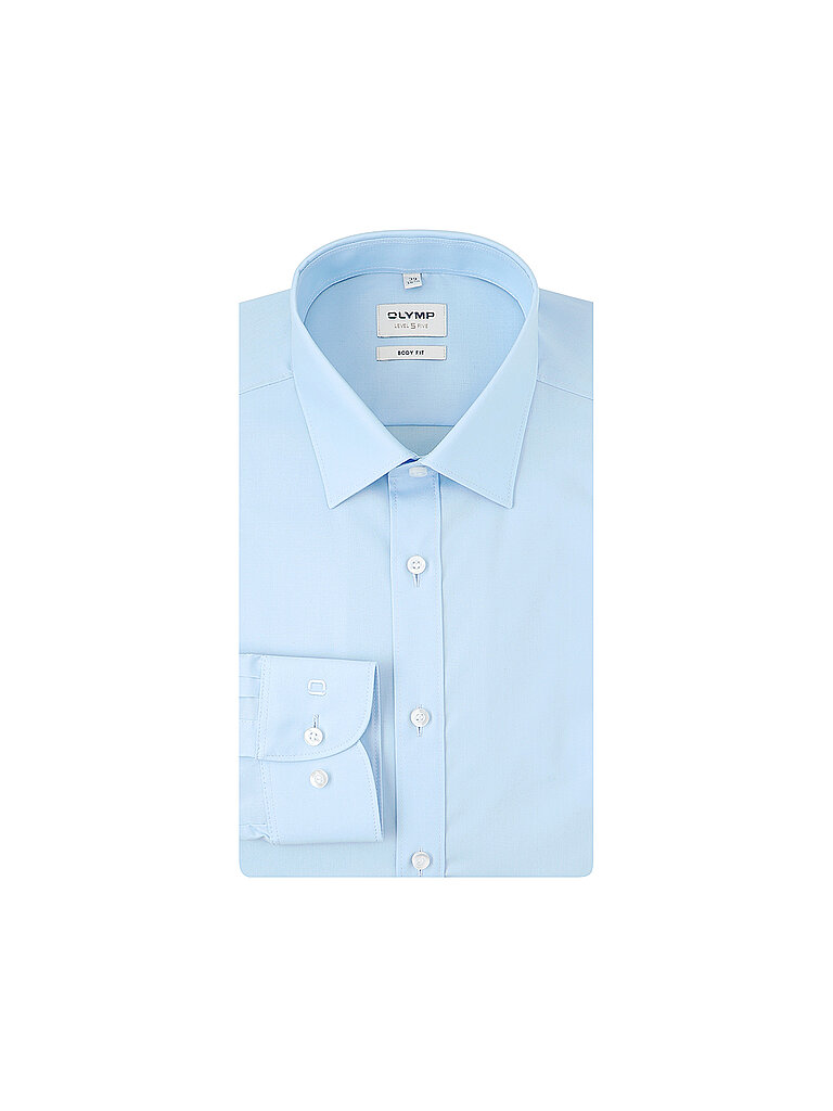 Camisa Body Fit de Manga Extralarga azul claro 43