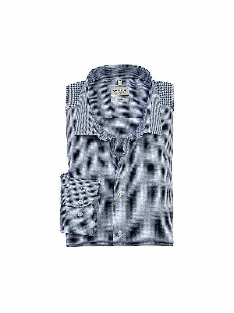 Olymp Level Five Camisa Body Fit azul claro
