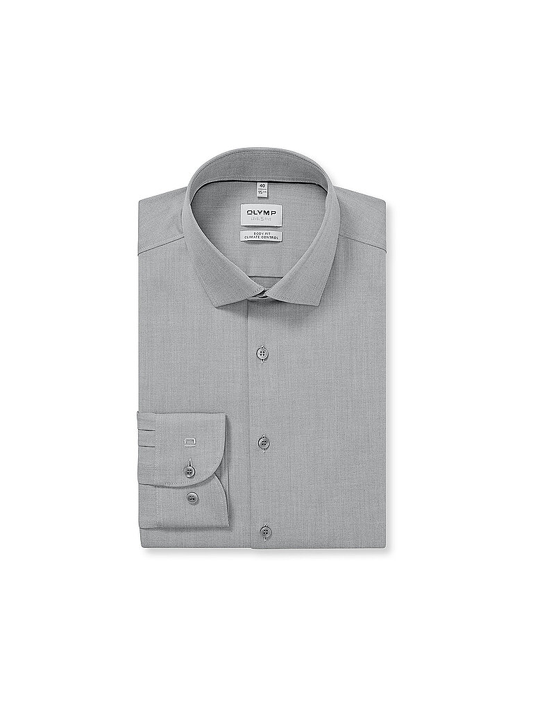Olymp Level Five Camisa Body Fit gris