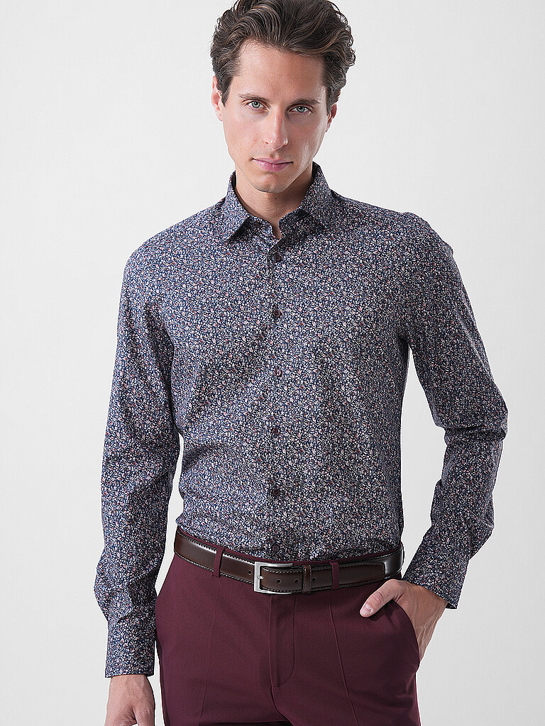 Olymp Level Five Camisa Slim Fit azul oscuro