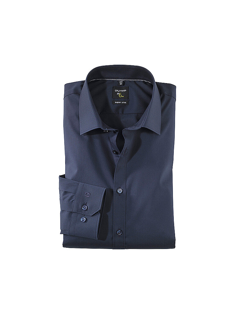Olymp No.6 Camisa de negocios Super Slim azul
