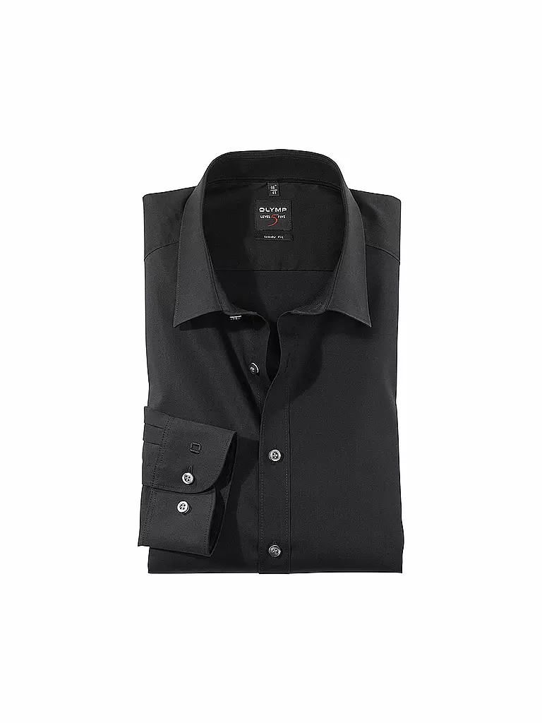 OLYMP LEVEL FIVE | Camisa Body Fit (mangas extra largas) | Negro