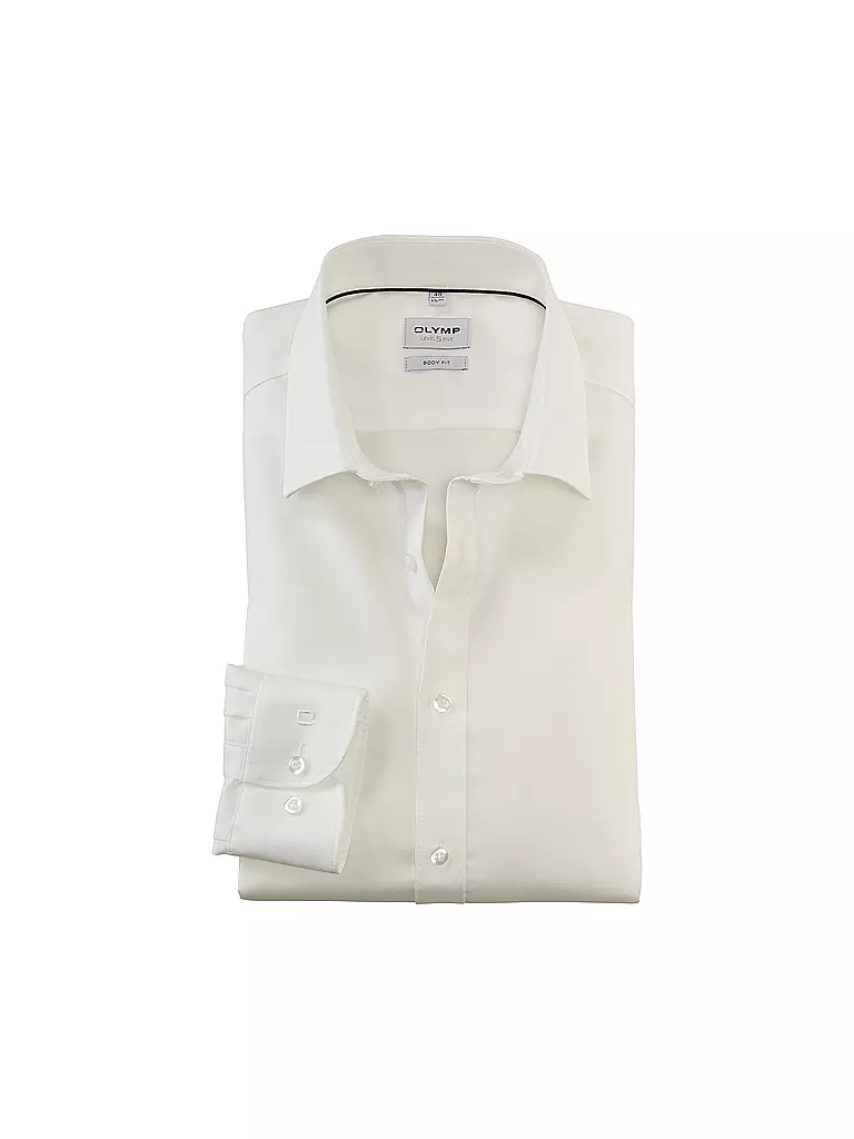 OLYMP LEVEL FIVE | Camisa Body Fit de Manga Extralarga | Crema