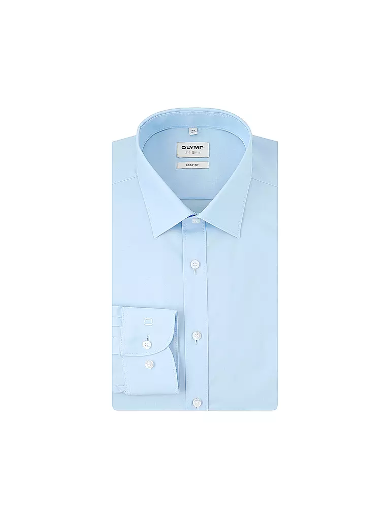 OLYMP LEVEL FIVE | Camisa Body Fit de Manga Extralarga | Azul claro