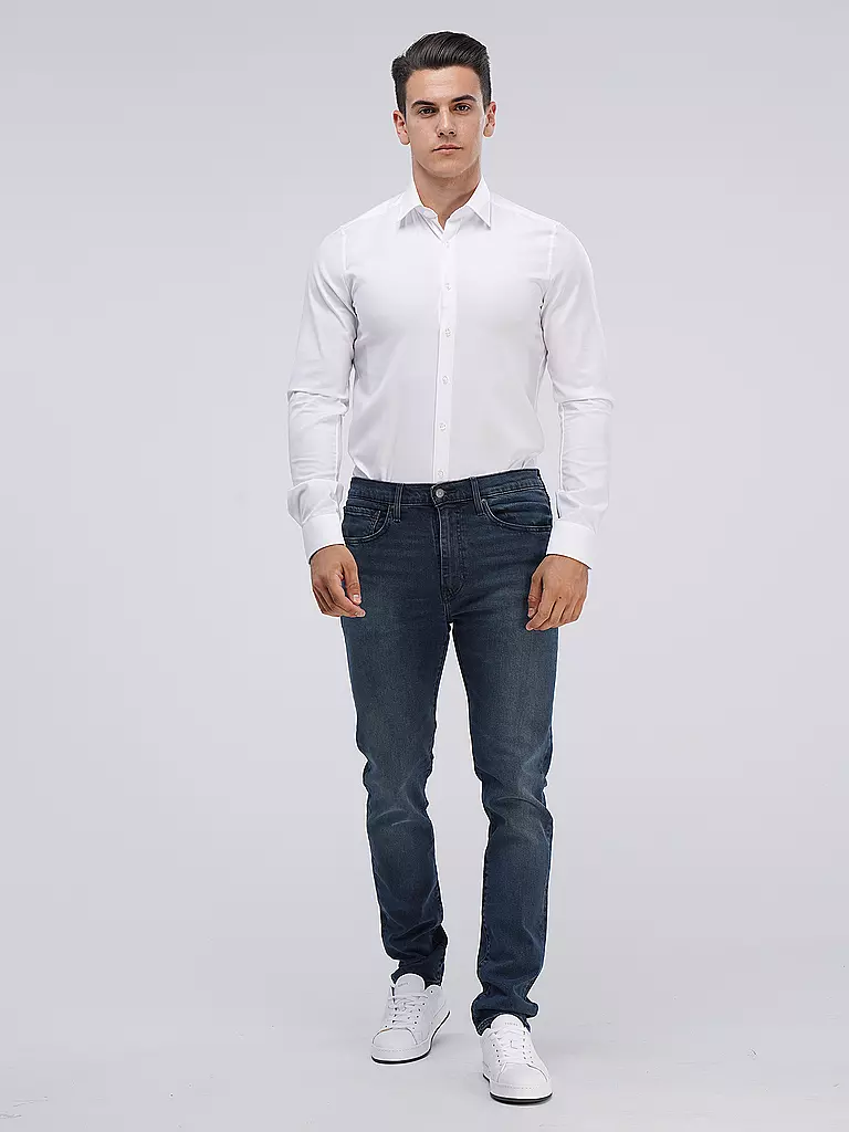 OLYMP LEVEL FIVE | Camisa Body Fit de Manga Extralarga | Blanco