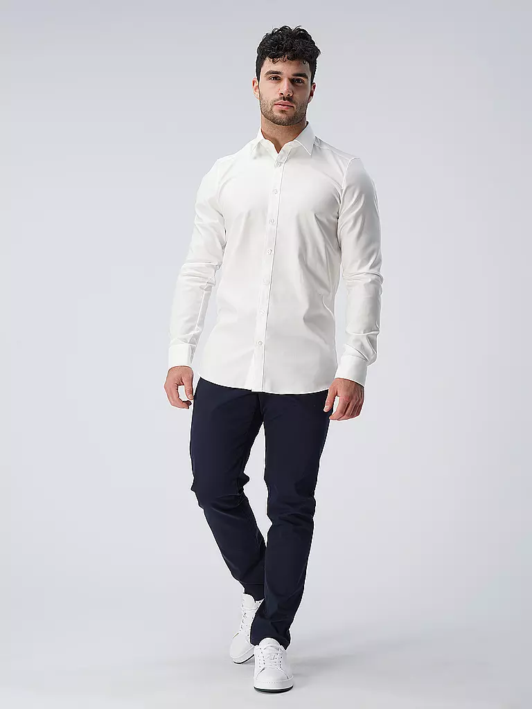 OLYMP LEVEL FIVE | Camisa Body Fit de Manga Extralarga | Crema