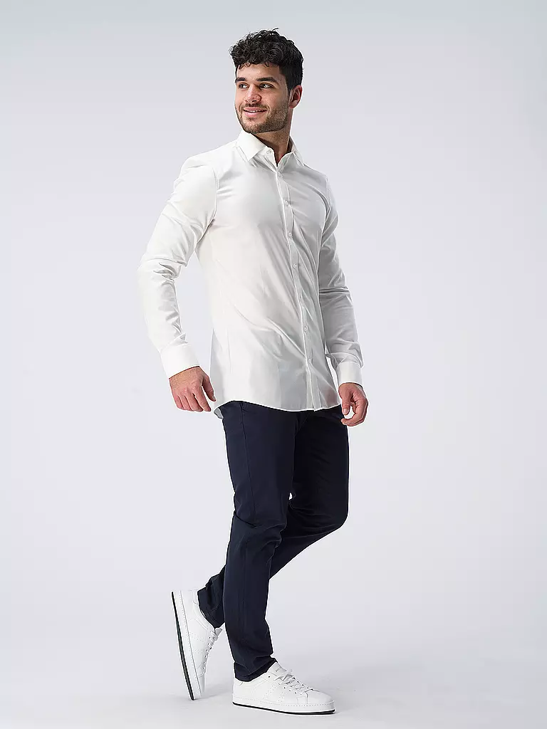 OLYMP LEVEL FIVE | Camisa Body Fit de Manga Extralarga | Crema
