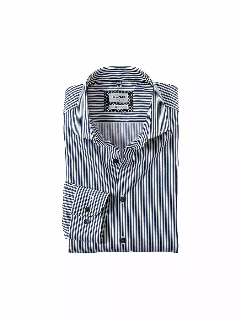 OLYMP LEVEL FIVE | Camisa Body Fit LEVEL FIVE | Azul oscuro