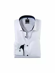 OLYMP LEVEL FIVE | Camisa Body Fit Manga Extralarga | Blanco