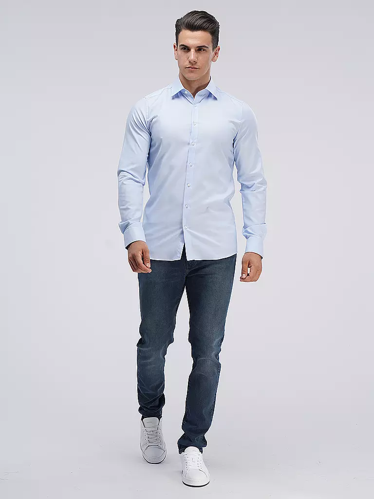OLYMP LEVEL FIVE | Camisa Body Fit Manga Extralarga | 