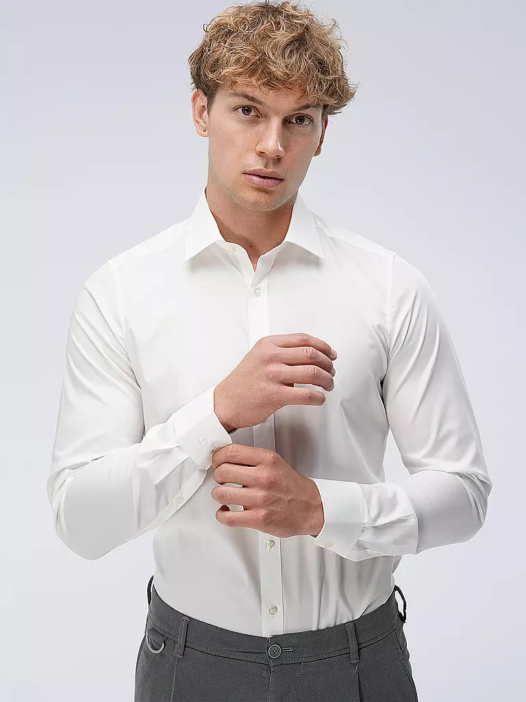OLYMP LEVEL FIVE | Camisa Body Fit Manga Extralarga | 