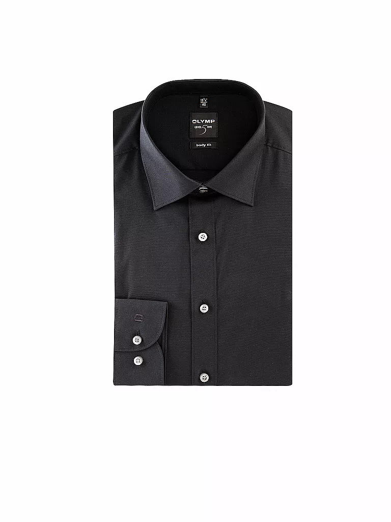 OLYMP LEVEL FIVE | Camisa Body Fit | Negro