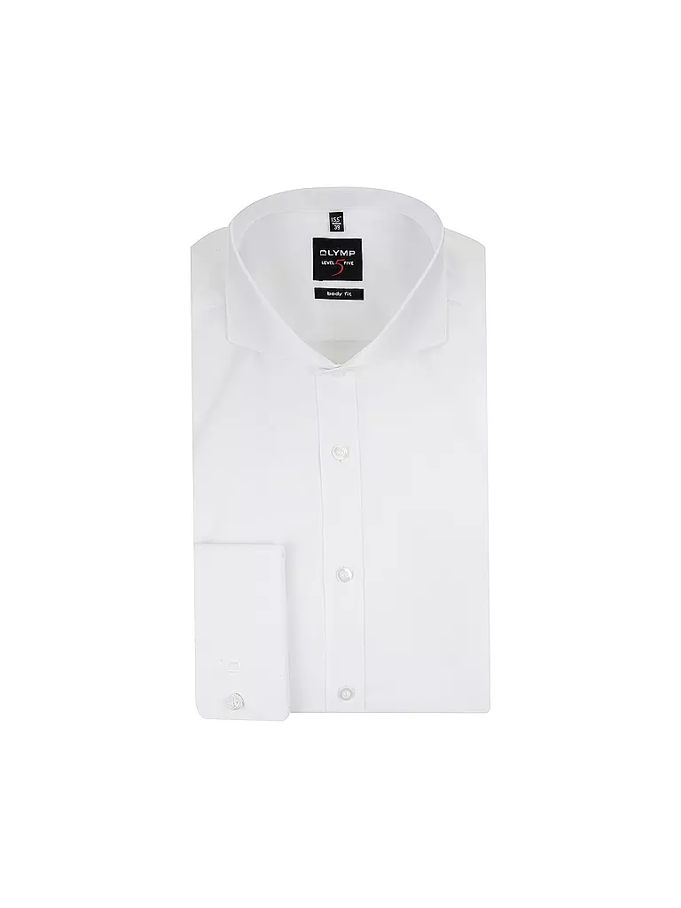 OLYMP LEVEL FIVE | Camisa Body Fit | Blanco