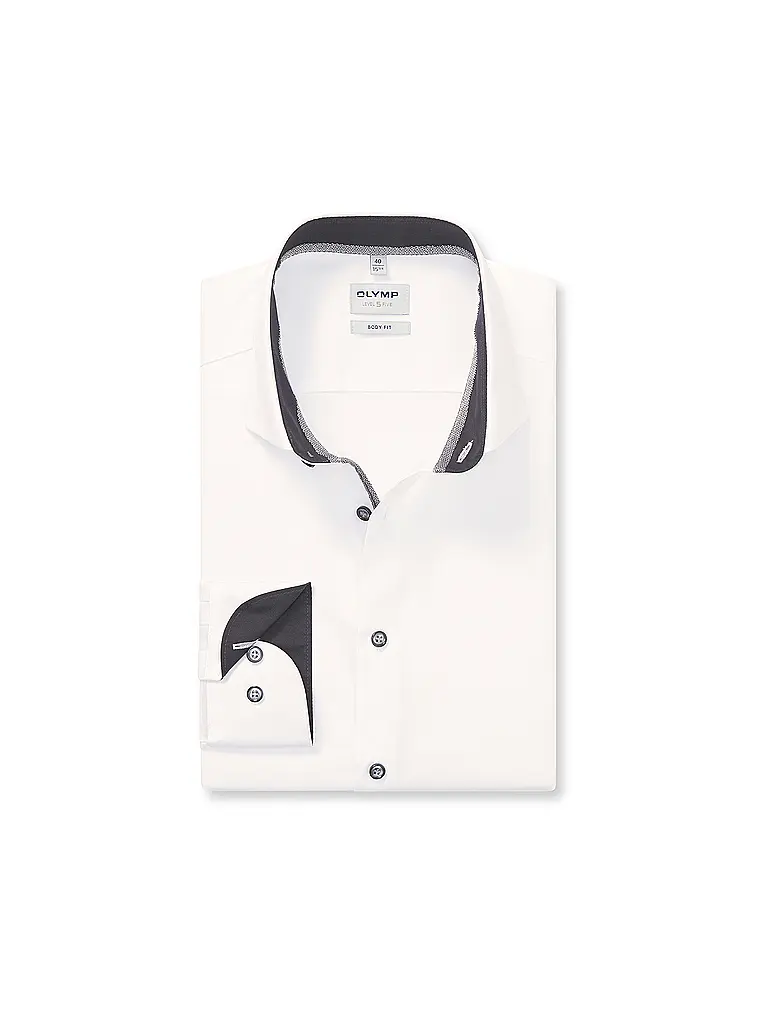 OLYMP LEVEL FIVE | Camisa Body Fit | Blanco