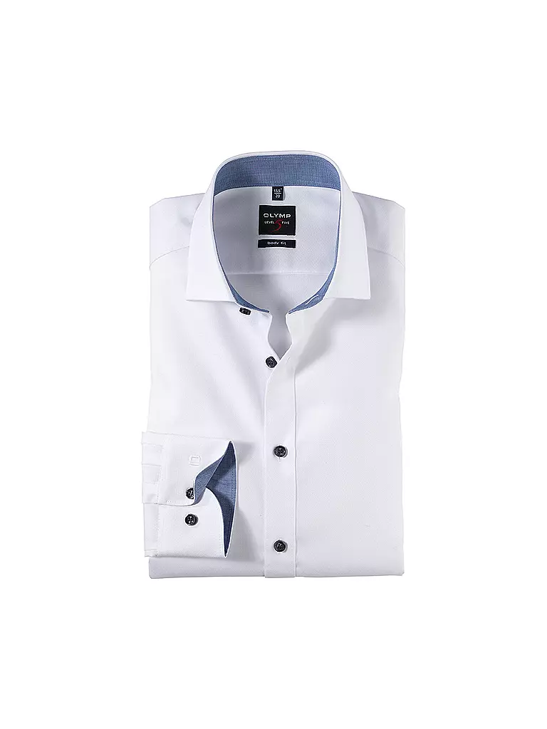 OLYMP LEVEL FIVE | Camisa Body Fit | Blanco