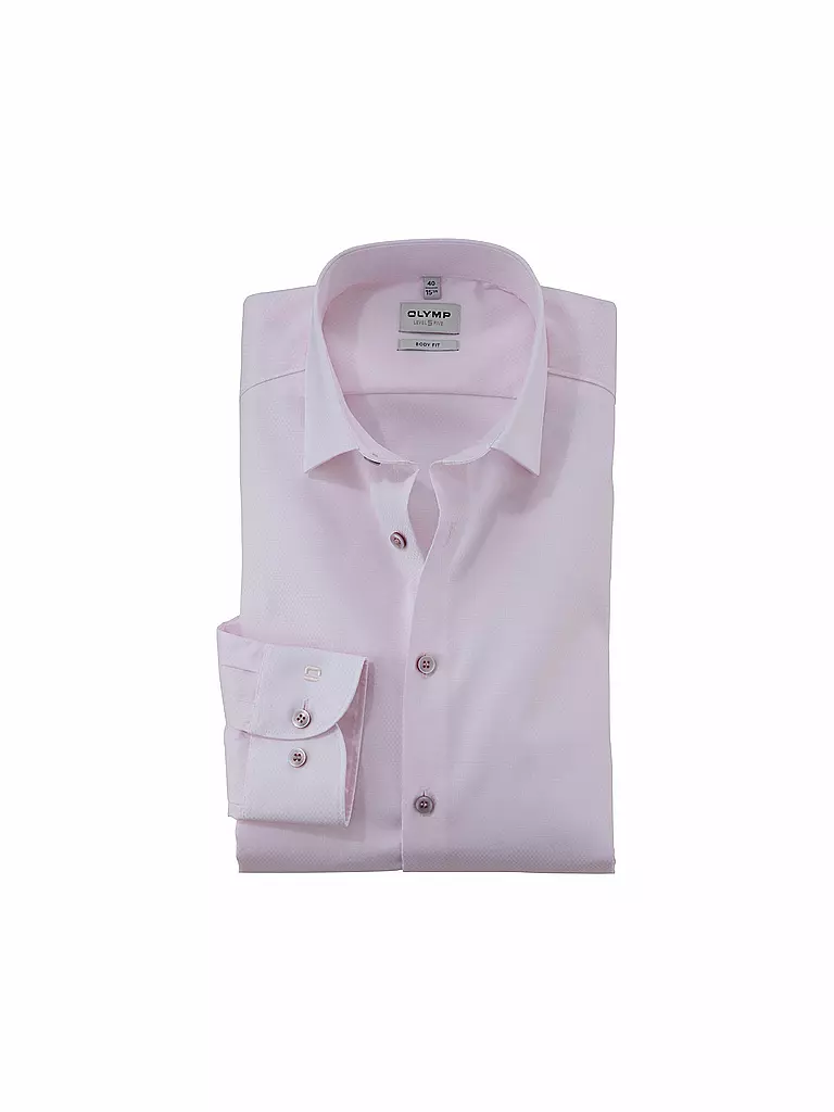 OLYMP LEVEL FIVE | Camisa Body Fit | Rosa
