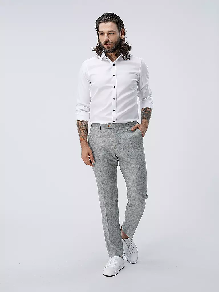OLYMP LEVEL FIVE | Camisa Body Fit | Blanco