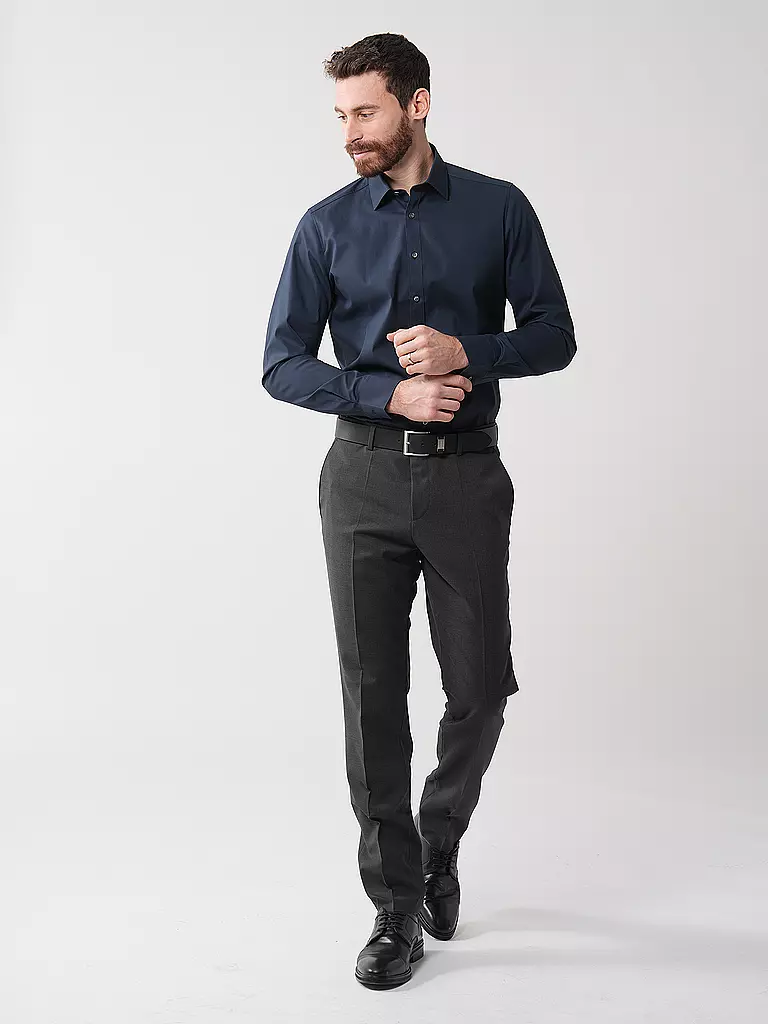 OLYMP LEVEL FIVE | Camisa Body Fit | Azul oscuro