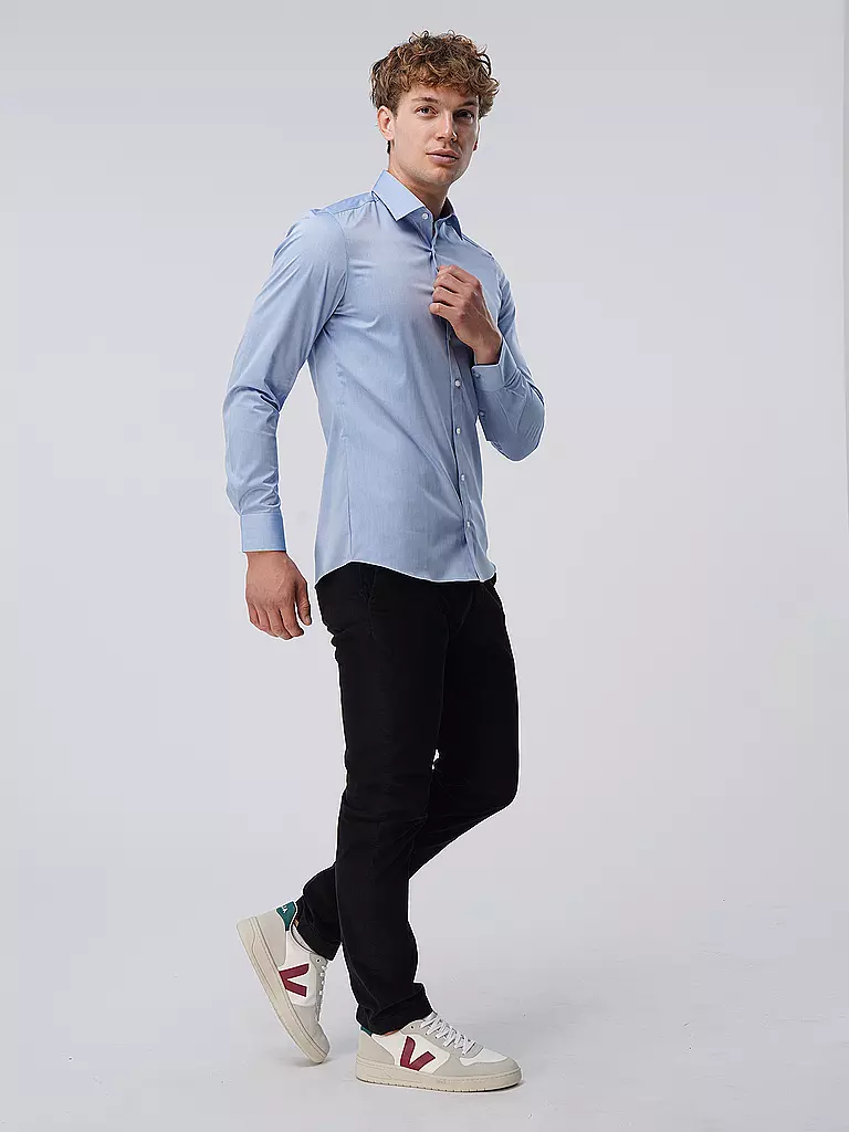OLYMP LEVEL FIVE | Camisa Body Fit | Azul