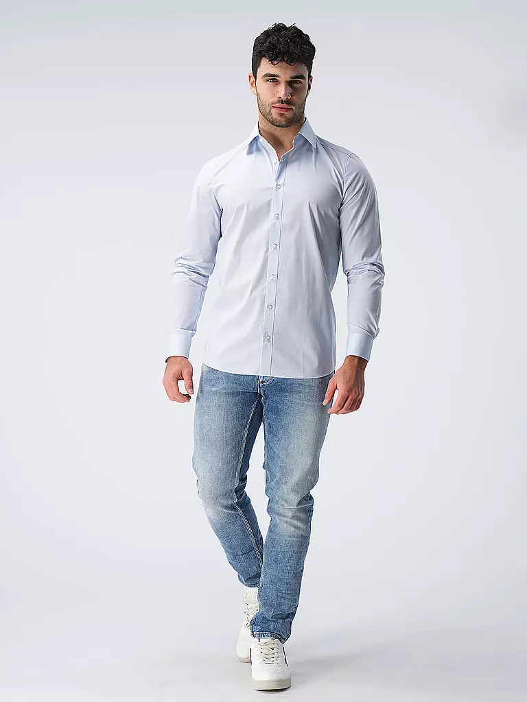 OLYMP LEVEL FIVE | Camisa Body Fit | Azul
