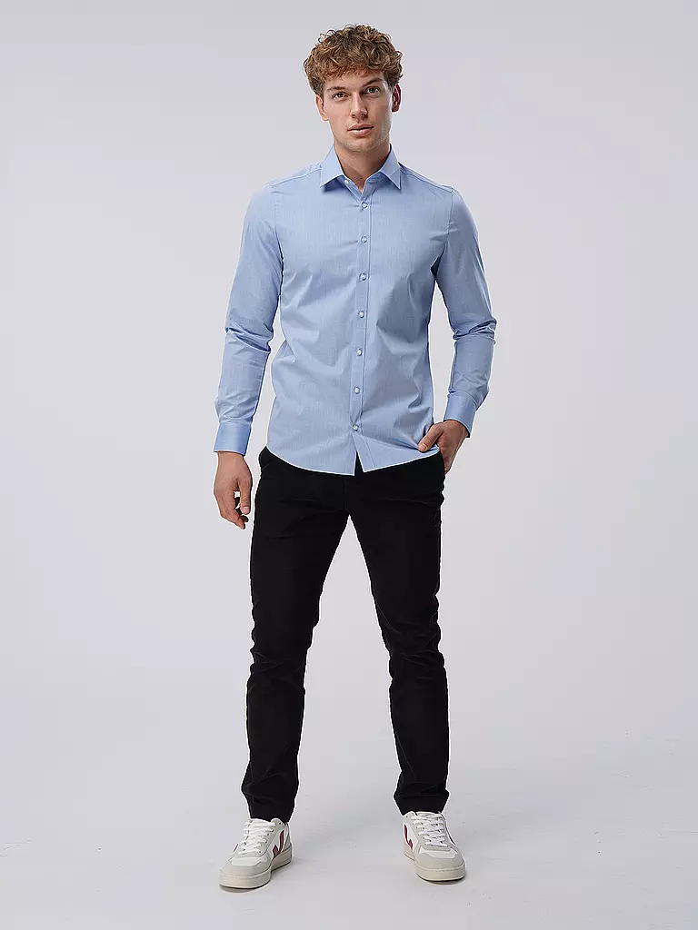 OLYMP LEVEL FIVE | Camisa Body Fit | Azul