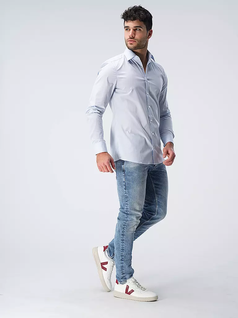 OLYMP LEVEL FIVE | Camisa Body Fit | Azul