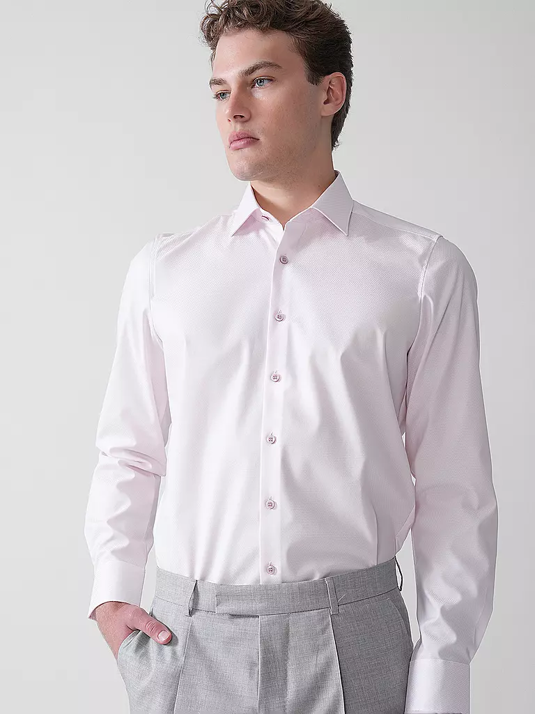 OLYMP LEVEL FIVE | Camisa Body Fit | Rosa