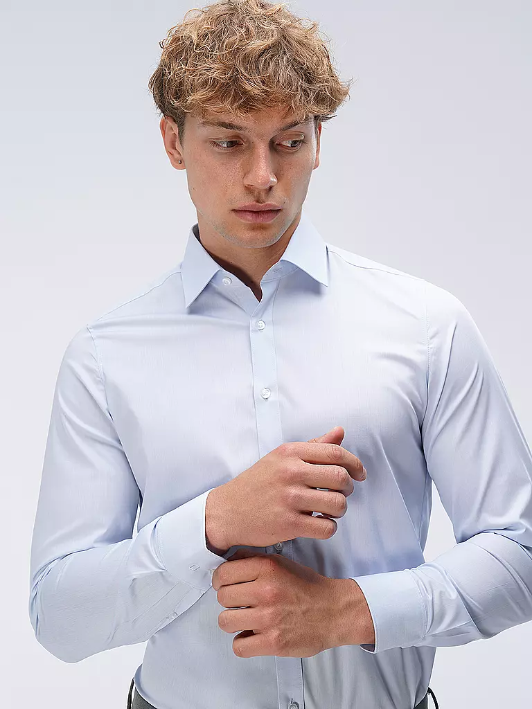 OLYMP LEVEL FIVE | Camisa Body Fit | Azul