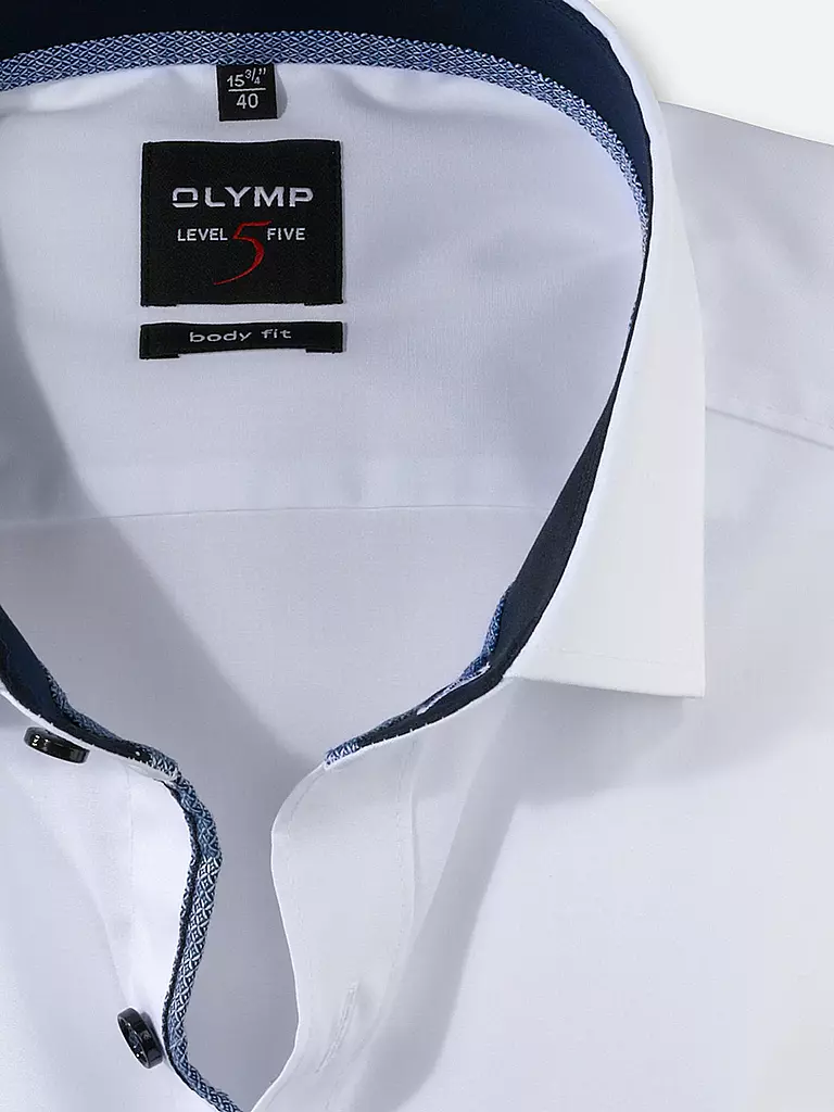OLYMP LEVEL FIVE | Camisa Body-Fit | Blanco