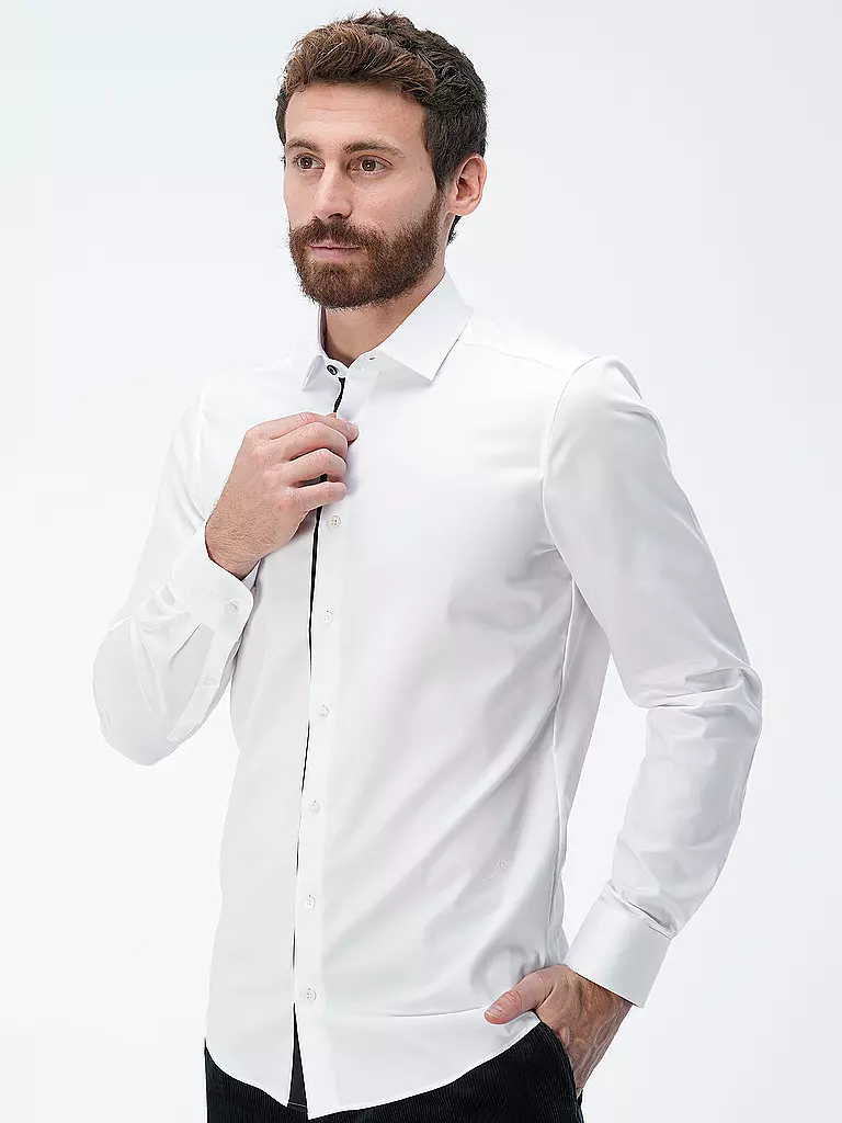 OLYMP LEVEL FIVE | Hemd Body Fit | Blanco