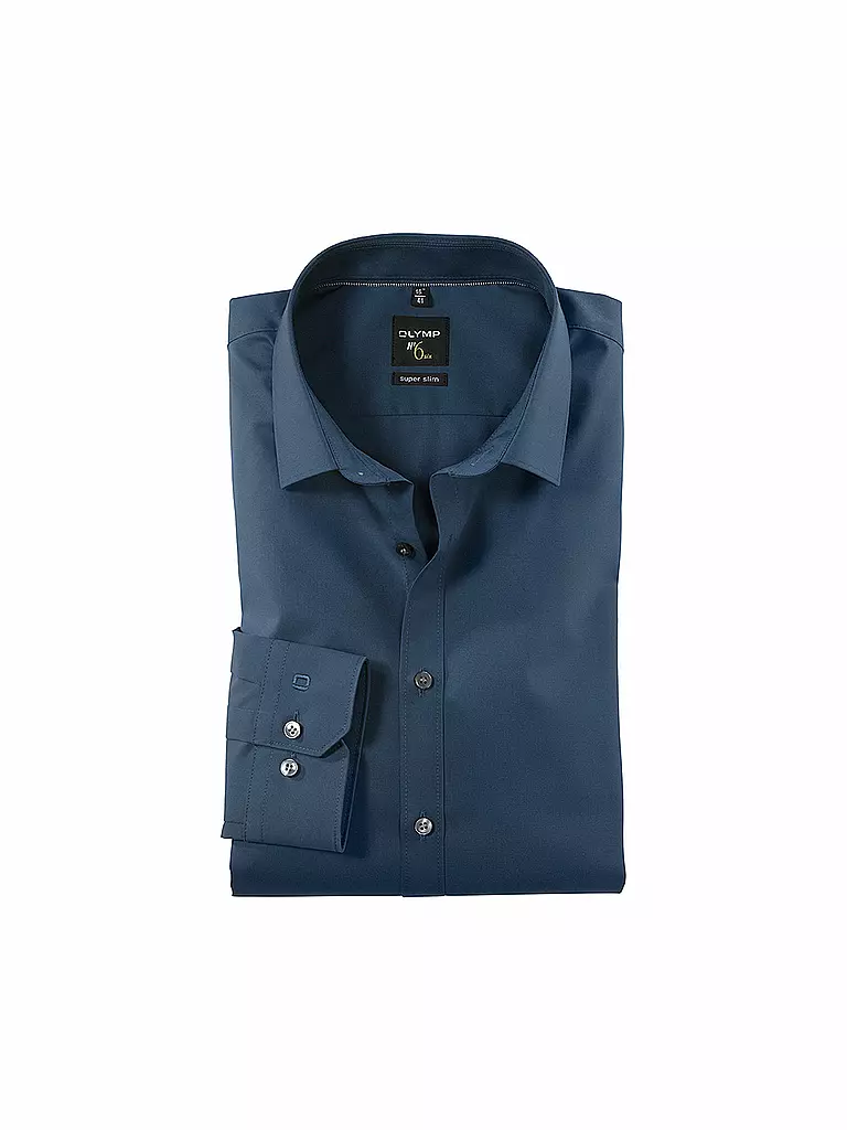 OLYMP NO.6 | Camisa de negocios Super Slim | Azul