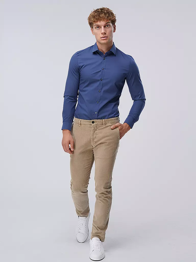 OLYMP NO.6 | Camisa de negocios Super Slim | Azul