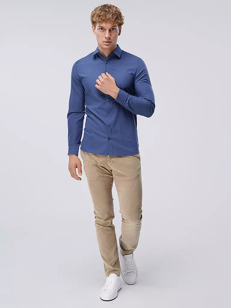 OLYMP NO.6 | Camisa de negocios Super Slim | Azul